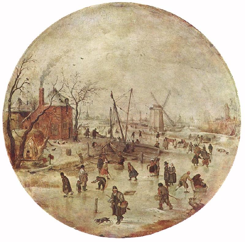 AVERCAMP, Hendrick Winter Landscape with Skaters  fff